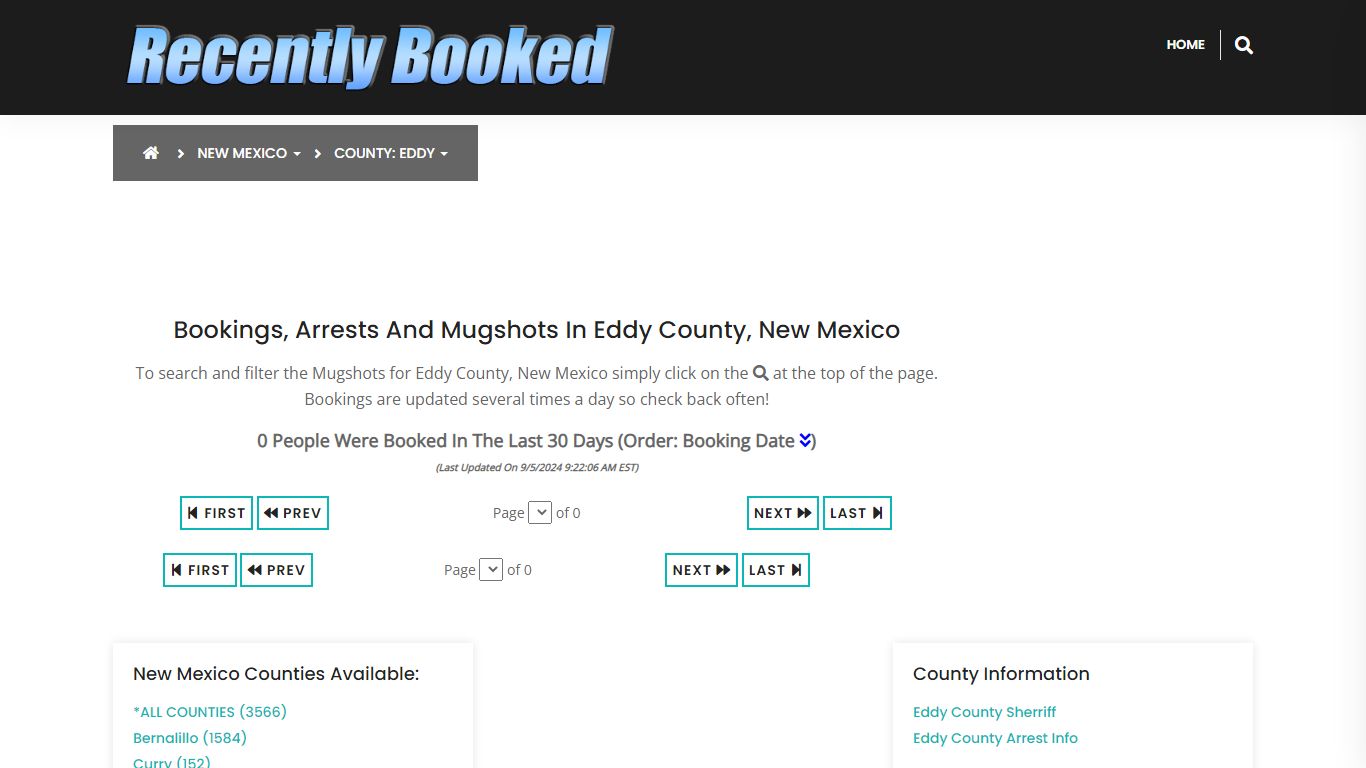 Bookings, Arrests and Mugshots in Eddy County, New Mexico - Recently Booked