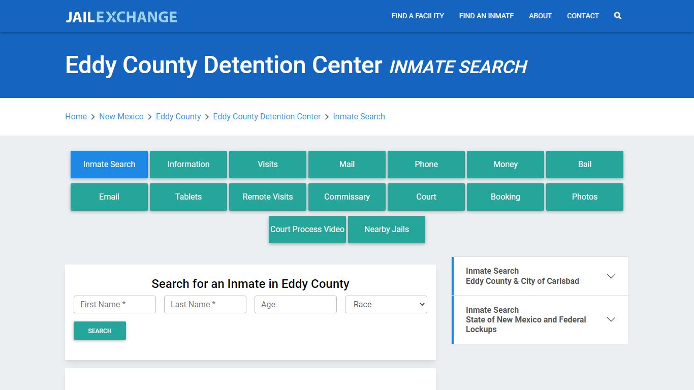 Eddy County Detention Center Inmate Search - Jail Exchange